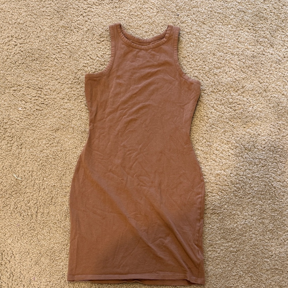 Wild Fable Brown Sleeveless Midi Dress